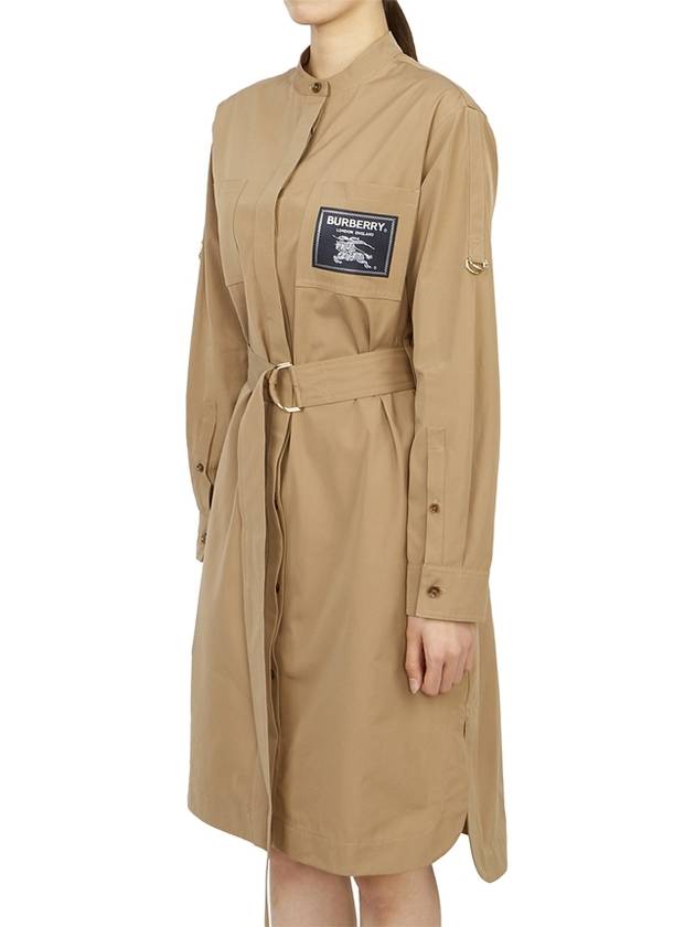 Prorsum Label Belt Shirt Midi Dress Beige - BURBERRY - BALAAN 5