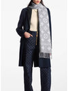 LV Essential Monogram Wool Scarf Light Grey - LOUIS VUITTON - BALAAN 6