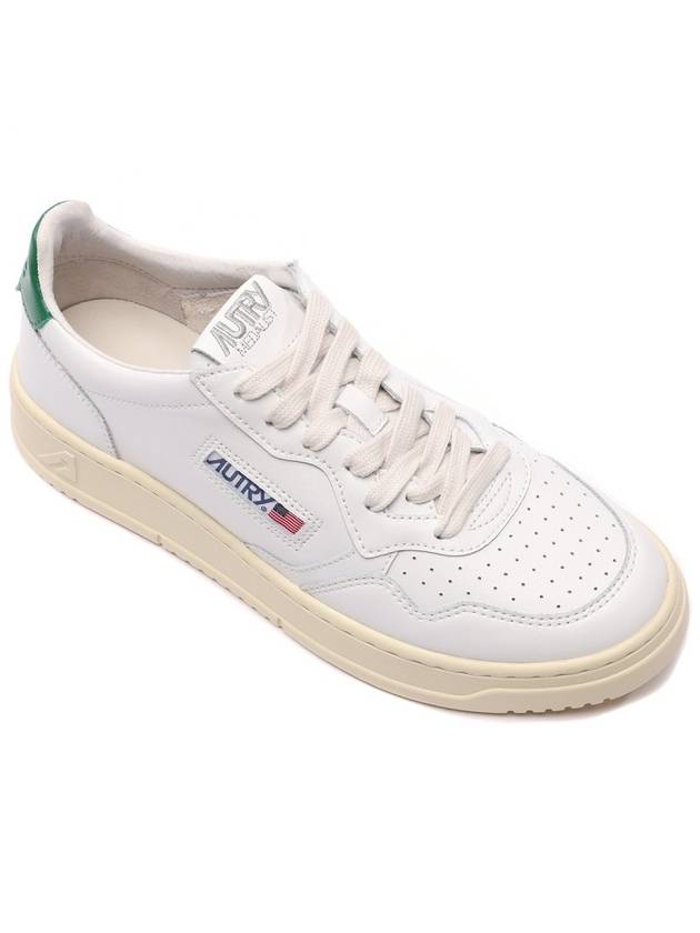 Medalist Green Tab Leather Low Top Sneakers White - AUTRY - BALAAN 4