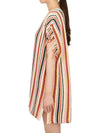 Women's Striped Knit Cotton Short Dress Beige - VANESSA BRUNO - BALAAN 4