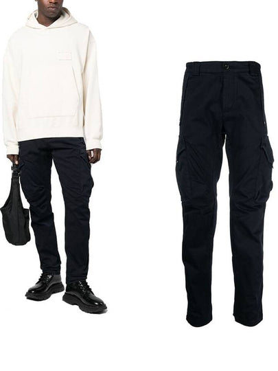 Stretch Satin Cargo Straight Pants Navy - CP COMPANY - BALAAN 2