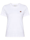 Fox Head Patch Regular Short Sleeve T-Shirt White - MAISON KITSUNE - BALAAN 3