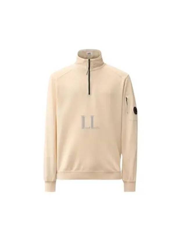 Light Fleece Half Zip-Up Sweatshirt Beige - CP COMPANY - BALAAN 2