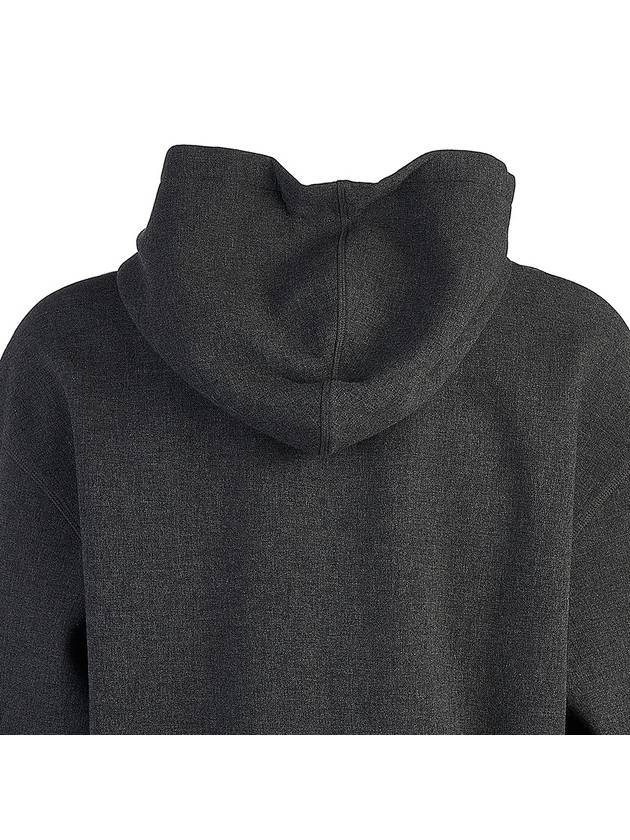 Wool Viscose Zip-Up Hoodie Grey - AMI - BALAAN 6