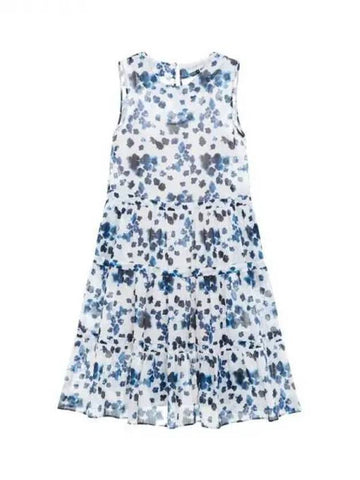 Women s flower pattern tiered flare dress white 270199 - EMPORIO ARMANI - BALAAN 1