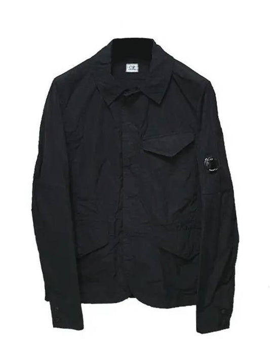 Range Wappen Nylon Jacket Black - CP COMPANY - BALAAN.