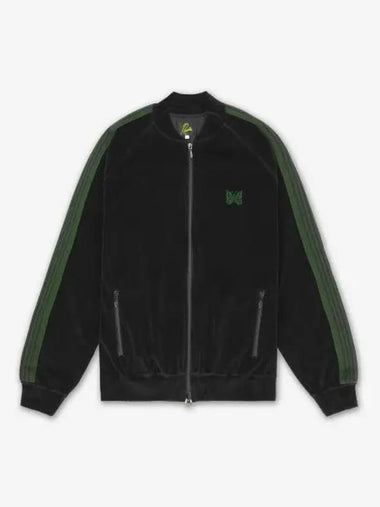 Velor R C Track Jacket Black PU278BLACK - NEEDLES - BALAAN 1