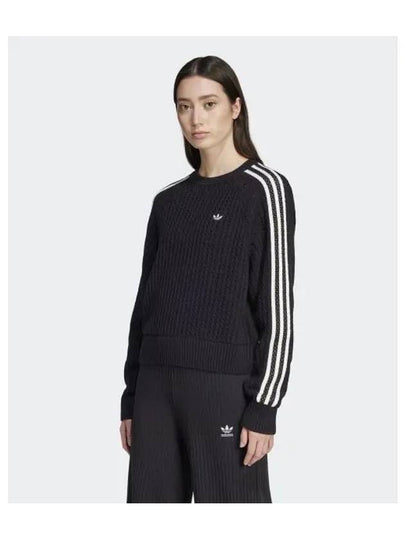 Adicolor Crew Knit Top Black - ADIDAS - BALAAN 2