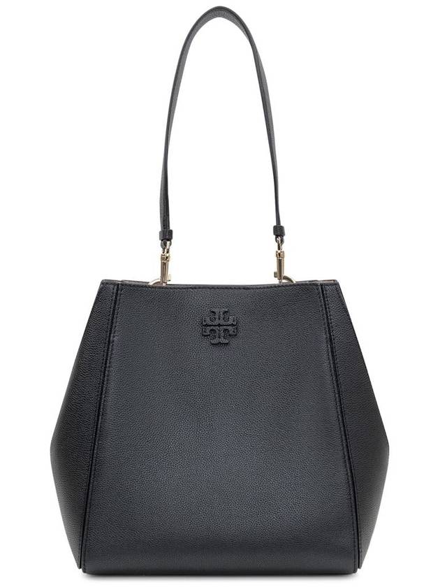 Logo Leather Bucket Bag Black - TORY BURCH - BALAAN 2