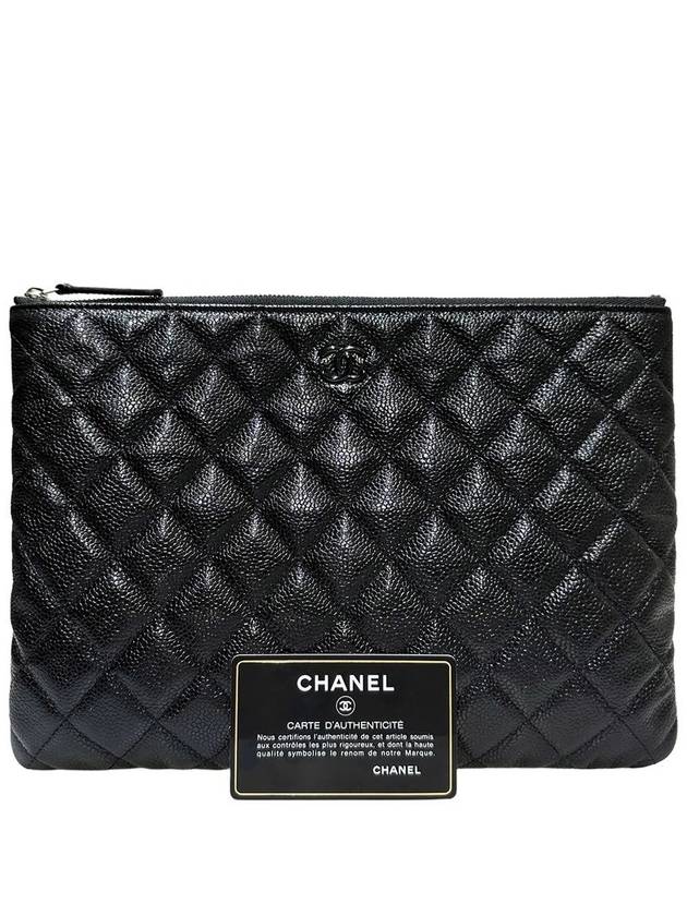 Women s AP1436 Black New Medium Caviar Classic CC Logo Clutch - CHANEL - BALAAN 8