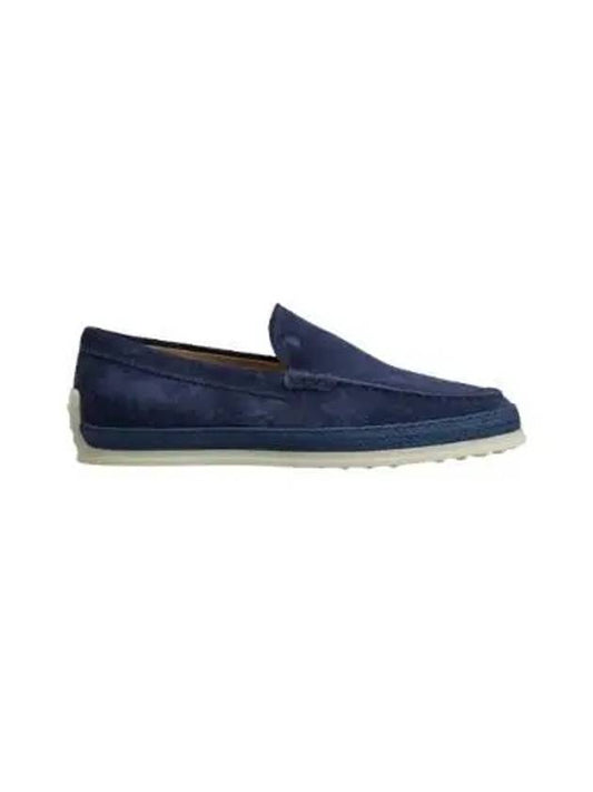 Men's Suede Slip-ons Loafers Blue - TOD'S - BALAAN 2