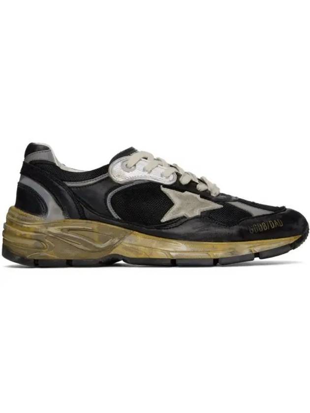 Dad-Star Mesh Nappa Leather Low Top Sneakers Black Ice Grey - GOLDEN GOOSE - BALAAN 2