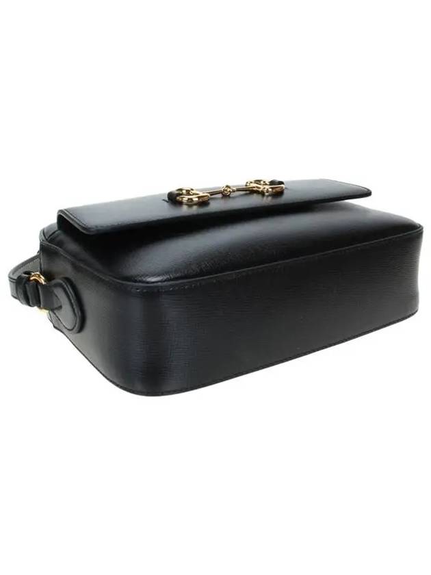 Horsebit 1955 Gold Plated Small Cross Bag Black - GUCCI - BALAAN.