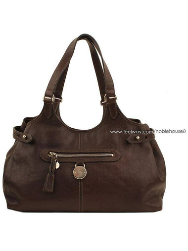 Dark brown silver hobo type shoulder bag - MULBERRY - BALAAN 1