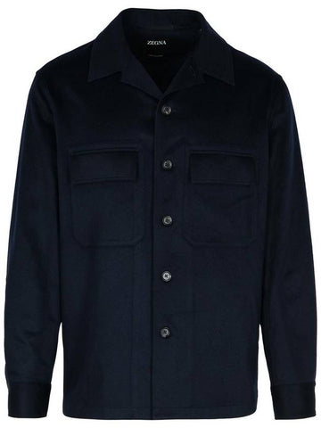 Zegna Blue Cashmere Jacket - ERMENEGILDO ZEGNA - BALAAN 1