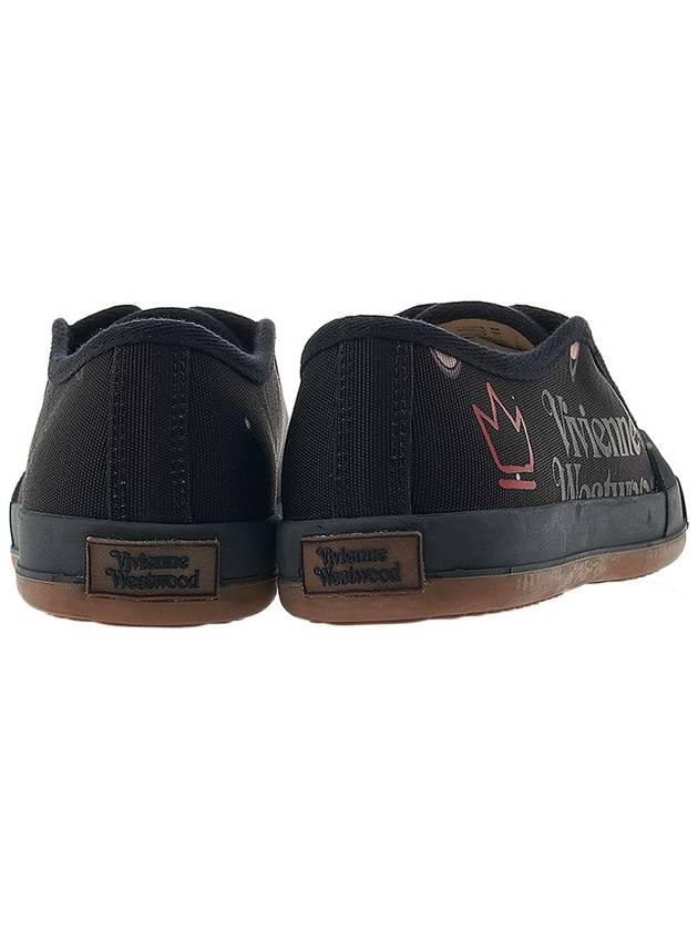 Planet Logo Print Low Top Sneakers Black - VIVIENNE WESTWOOD - BALAAN 5