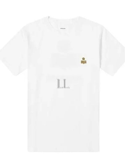 Zafferh Logo Cotton Short Sleeve T-Shirt White - ISABEL MARANT - BALAAN 2