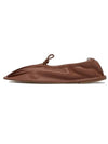 Women's Punterra Leather Ballerina Chestnut - HEREU - BALAAN 1