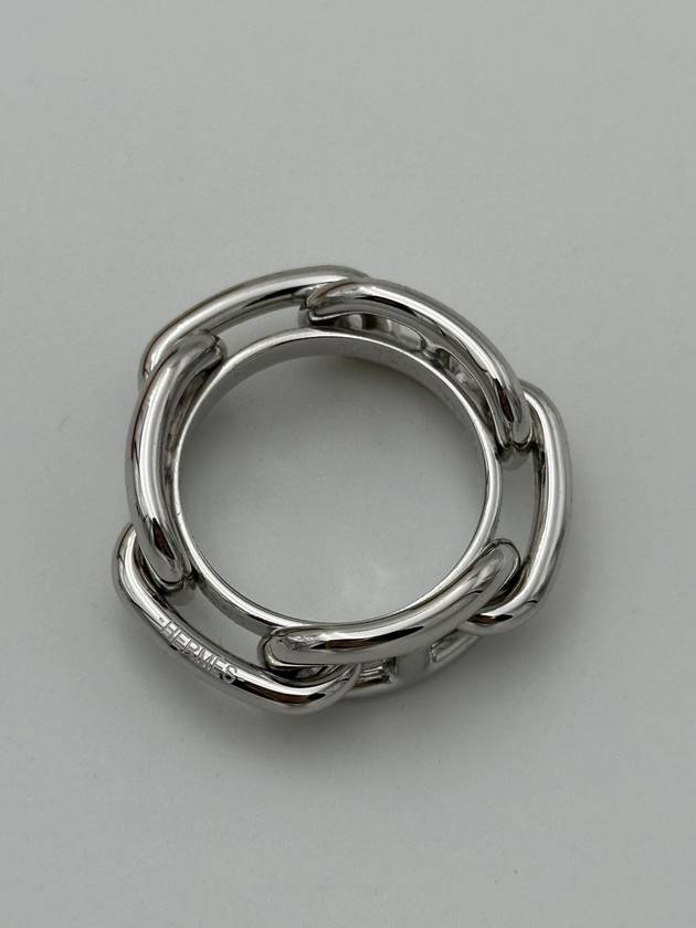 Legate 90 Silver Scarf Ring H601107S - HERMES - BALAAN 4