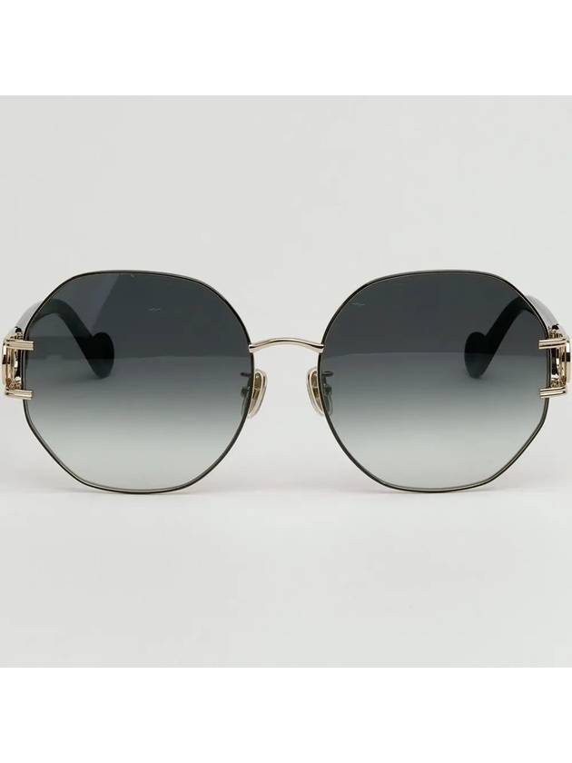 Sunglasses LNV126SLB 714 round metal frame gold logo fashion - LANVIN - BALAAN 3