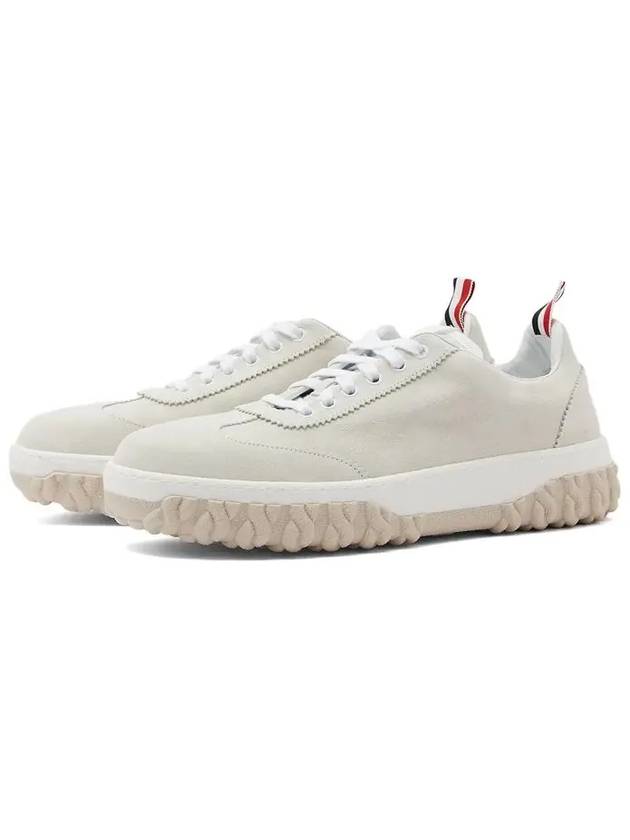 Calf Suede Cable Knit Sole Field Shoes White - THOM BROWNE - BALAAN 3