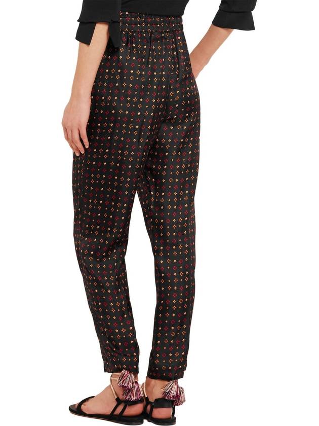 Toya Printed Silk-satin Tapered Pants - ISABEL MARANT - BALAAN 4