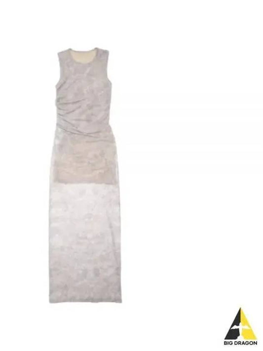 Printed Sleeveless Long Dress Grey - HELMUT LANG - BALAAN 2