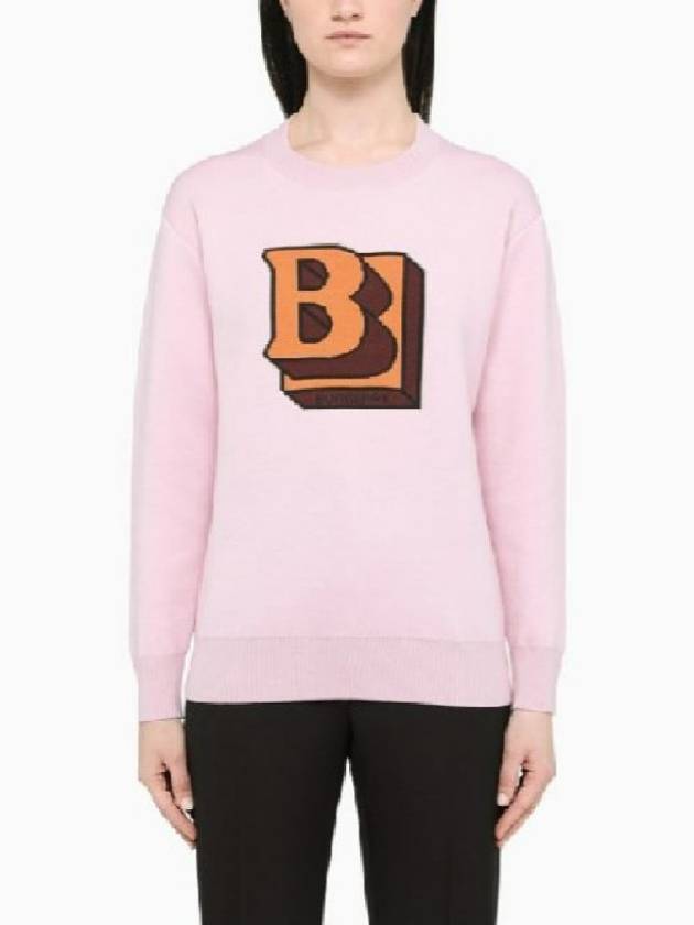 Big Logo Knit Top Pink - BURBERRY - BALAAN 3