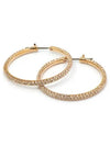 Dextera Crystal Large Hoop Earrings Rose Gold - SWAROVSKI - BALAAN 3