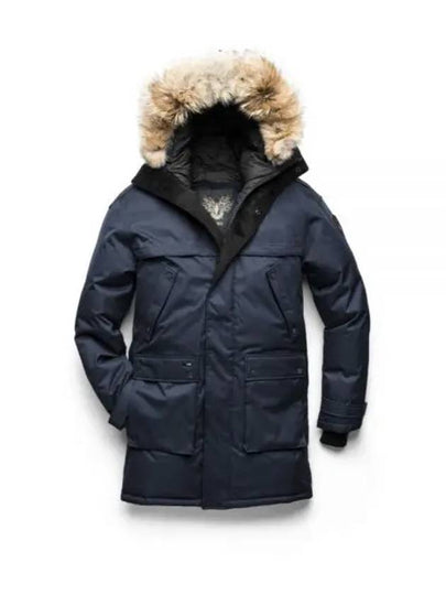 Men's Yatesy Fur Long Padded Parka Navy - NOBIS - BALAAN 2