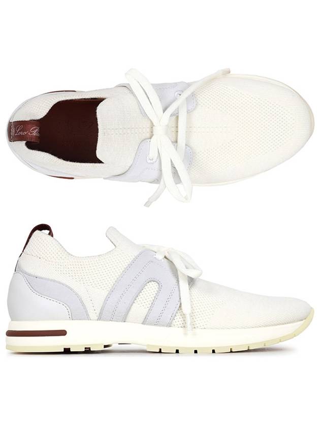 Women's 360 LP Flexy Walk Wool Low Top Sneakers White - LORO PIANA - BALAAN 2