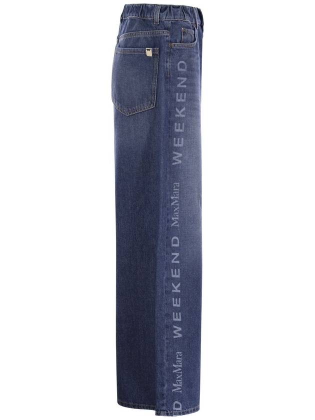 LISOTTE - Wide denim jeans with logo - WEEKEND MAX MARA - BALAAN 3