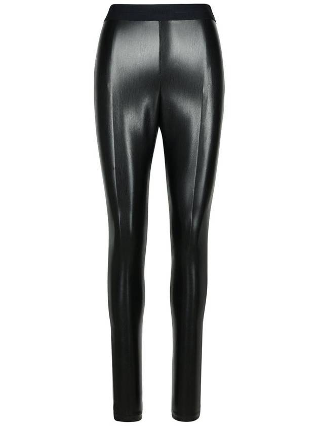 Msgm Black Polyester Leggings - MSGM - BALAAN 1