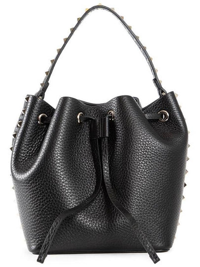 Rockstud Bucket Bag Black - VALENTINO - BALAAN 2