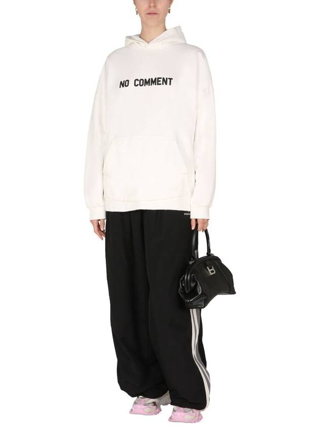 No Comment Logo Hooded Top White - BALENCIAGA - BALAAN 3