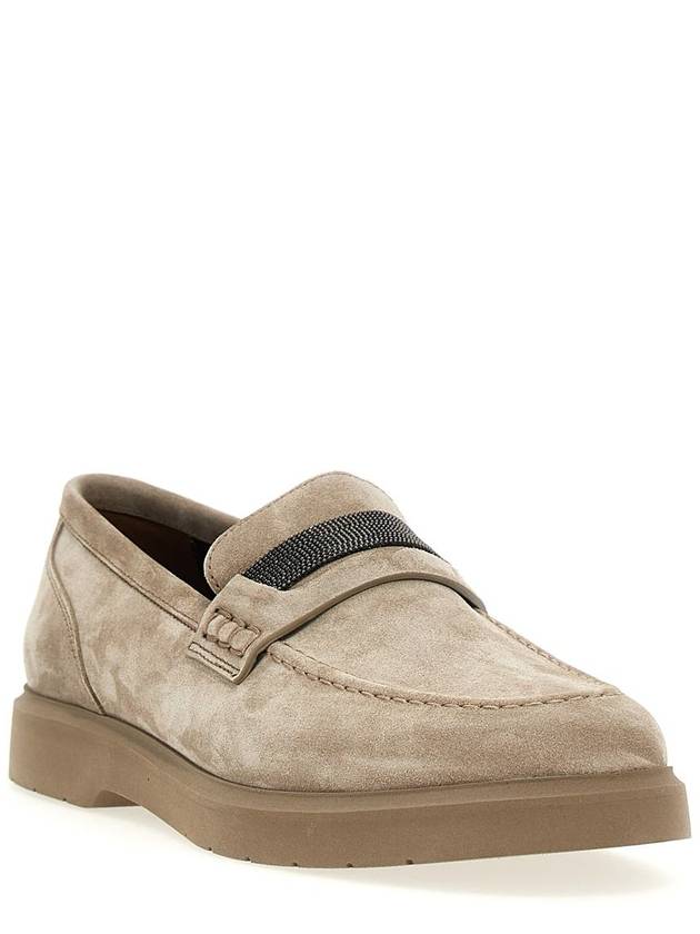 Monili Suede Penny Loafers Brown - BRUNELLO CUCINELLI - BALAAN 3