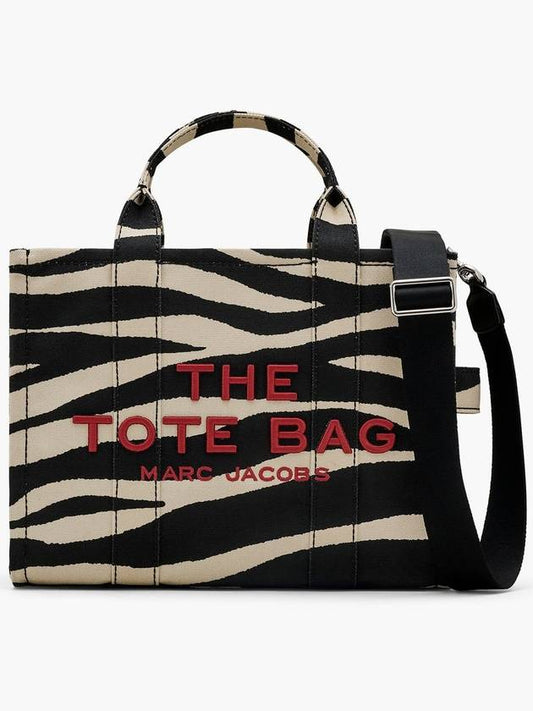 Zebra Canvas The Medium Tote Black White - MARC JACOBS - BALAAN 1