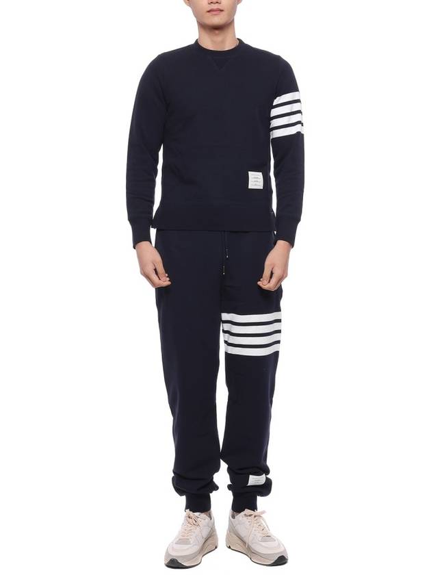 4 Bar Loopback Jersey Sweatshirt Navy - THOM BROWNE - BALAAN 4