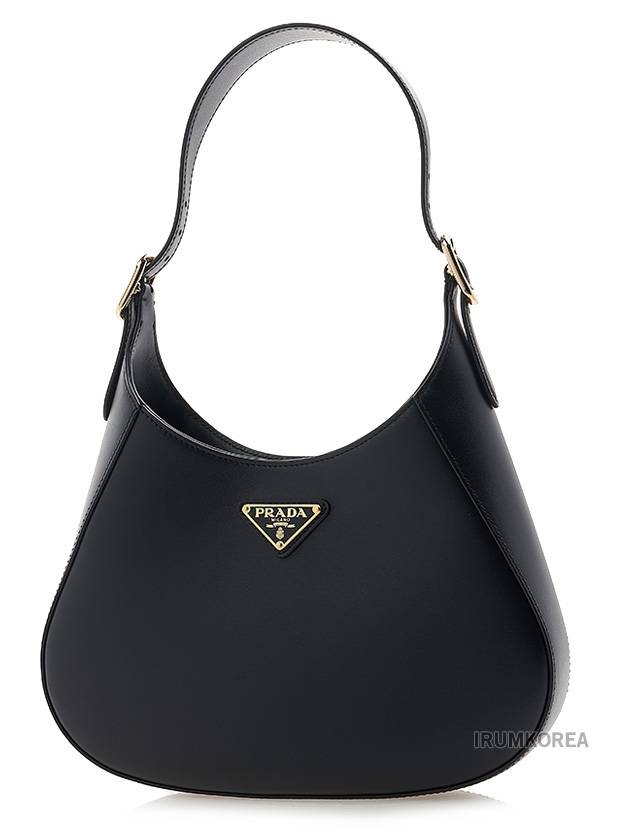 Triangle Logo Cleo Shoulder Bag Black - PRADA - BALAAN 3