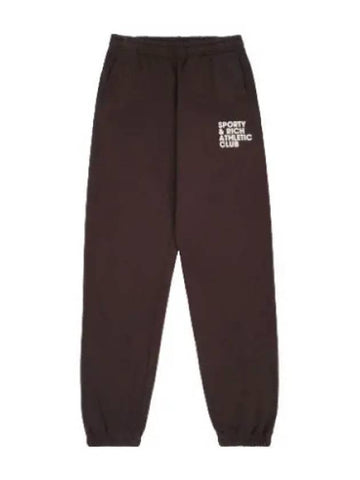 Exercise open sweatpants chocolate - SPORTY & RICH - BALAAN 1