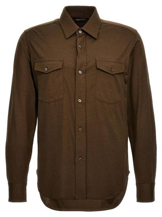 Long Sleeve Shirt JBL001JMS001S23KB386 Brown - TOM FORD - BALAAN 2