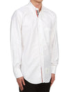 Men's Logo Patch Classic Cotton Long-Sleeve Shirt White - THOM BROWNE - BALAAN 7