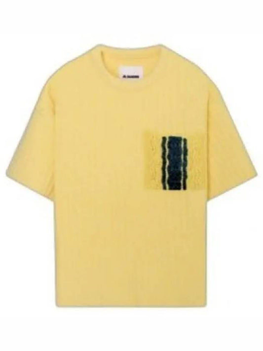 Women's Crew Neck Cotton Short Sleeve T-Shirt Yellow - JIL SANDER - BALAAN 2