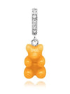 NOSTALGIA BEAR NYC TAXI YELLOW PAVE CONNECTOR SILVER pendant charm - CRYSTAL HAZE - BALAAN 1