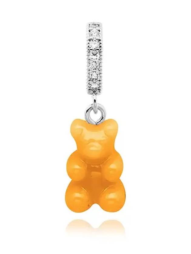 NOSTALGIA BEAR NYC TAXI YELLOW PAVE CONNECTOR SILVER pendant charm - CRYSTAL HAZE - BALAAN 1