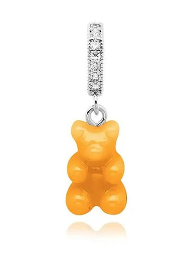 NOSTALGIA BEAR NYC TAXI YELLOW PAVE CONNECTOR SILVER Pendant Women Charm - CRYSTAL HAZE - BALAAN 1