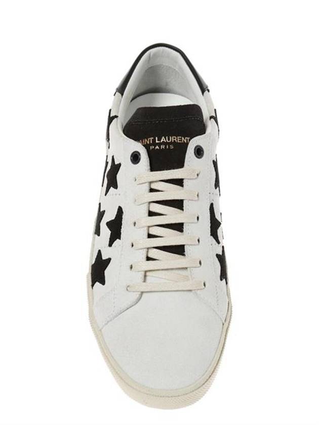 Star Black Tab Low Top Sneakers White - SAINT LAURENT - BALAAN 6