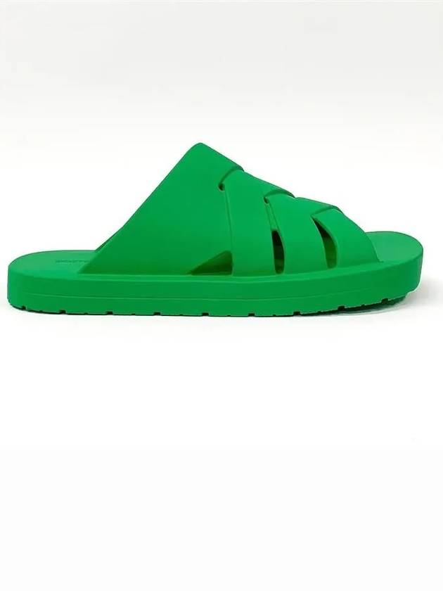 Flintston Intrecciato Matte Rubber Sandals Parakeet - BOTTEGA VENETA - BALAAN 7