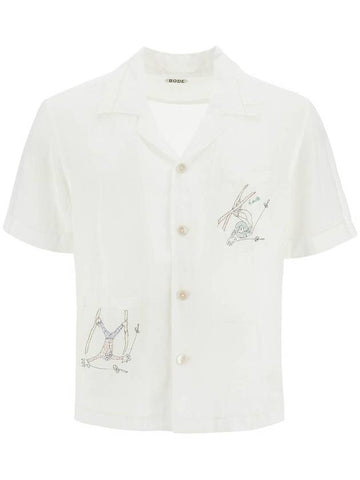 embroidered linen shirt - BODE - BALAAN 1