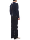 Arm Band Merino Wool Pique Knit Top Navy - THOM BROWNE - BALAAN 7